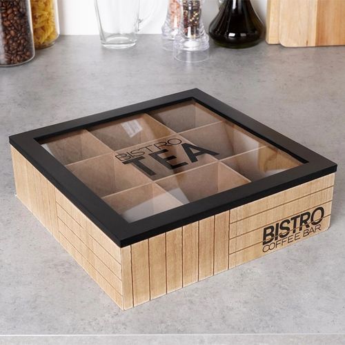 drewniany pojemnik na herbatę ekspresową 259349 na Arena.pl