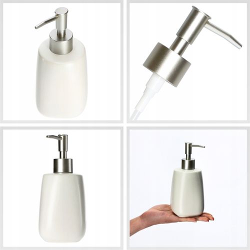 Dozownik Na Mydło Płyn Pojemnik Biały 2 x 400ml na Arena.pl