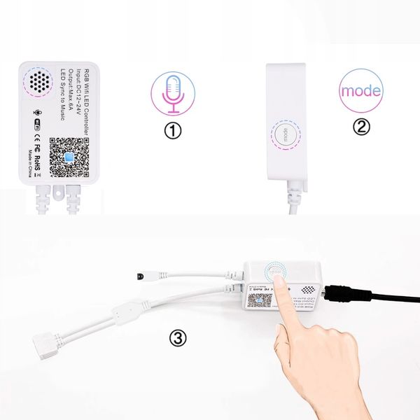 Taśma LED 10M RGB 5050 WiFi PILOT APLIKACJA+GRATIS zdjęcie 7