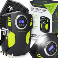 KOMPRESOR POWIETRZA DO KÓŁ DC 12V 150 PSI AUTOMATYCZNY CYFROWY MANOMETR