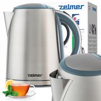 2X ZELMER CZAJNIK BEZPRZEWODOWY STAL NIERDZEWNA ZCK7930 2200W 1,7L INOX