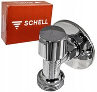 ZAWÓR KĄTOWY KOMPAKTOWY PRZYŁĄCZENIOWY DO PRALKI ZMYWARKI 1/2" x 3/4" CHROM