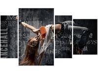 OBRAZ DZIEWCZYNA TAŃCZĄCA BREAKDANCE