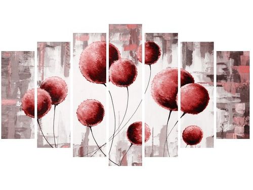 80CM 140CM OBRAZ 7 ELEM ABSTRAKCYJNE DMUCHAWCE CZERWIENI ŚCIENNY na Arena.pl