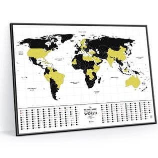 Mapa zdrapka "Travel Map™ Glow World" | 1DEA.me
