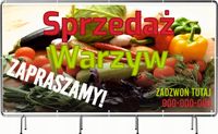 BANER REKLAMOWY oczkowany 100x50cm projekt w cenie SPRZEDAŻ WARZYW