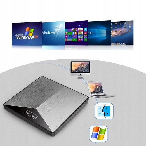 Zewnętrzny Napęd Odtwarzacz DVD CD USB-C 3.0 Nagrywarka do Laptopa Komputer na Arena.pl