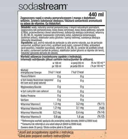 SODASTREAM Syrop owocowy Pomarańcza-Mango do Wody z Saturatora smak na Arena.pl