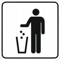 Tabliczka informacyjna Grawer piktogram winda Kosz na odpadki