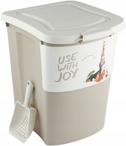 Pojemnik na karmę na kółkach z łopatką 38L Rotho ARCHIE na Arena.pl