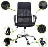FOTEL BIUROWY OBROTOWY STYLOWY KOMPUTEROWY ERGONOMICZNY DO GIER BIURA