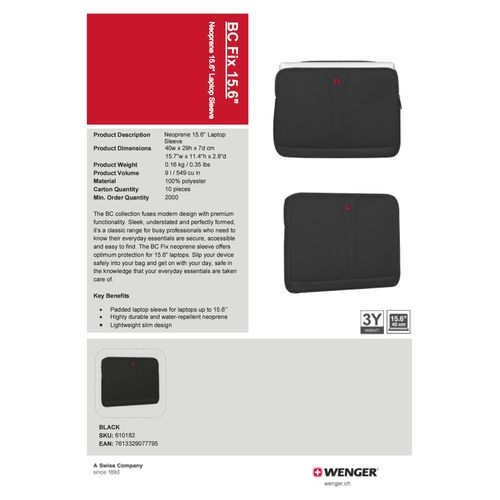 Etui Wenger BC Fix czarne 15.6" na Arena.pl