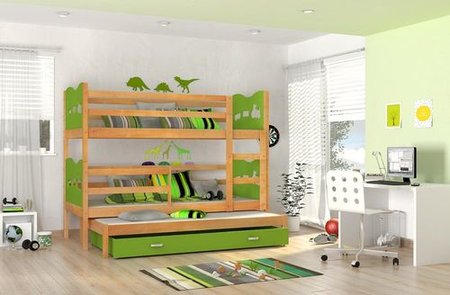 Łóżko MAX 3 olcha Kolor - Biel na Arena.pl