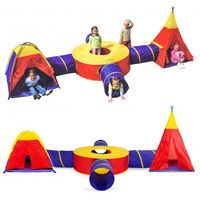 ZESTAW NAMIOTÓW IPLAY 7W1 SAMOROZKŁADAJĄCY DLA DZIECI Z TIPI