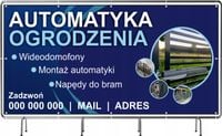 Plandeka reklamowa z oczkami 130x80 - Montaż ogrodzeń automatyka