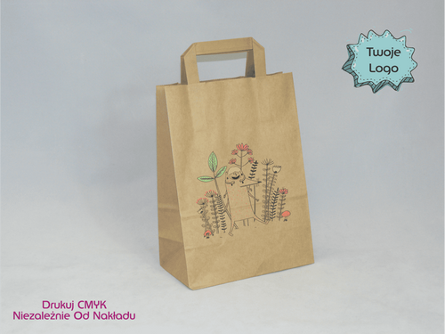 Torba papierowa beżowa 22 x 11 x 31 cm na Arena.pl