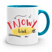 Dla Rolnika Kubek Błękitny Fajowy Rolnik Prezent Z Nadrukiem Ze Zdjęciem