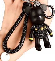 Brelok Czarny kluczy Torebki zawieszka misio miś  B131