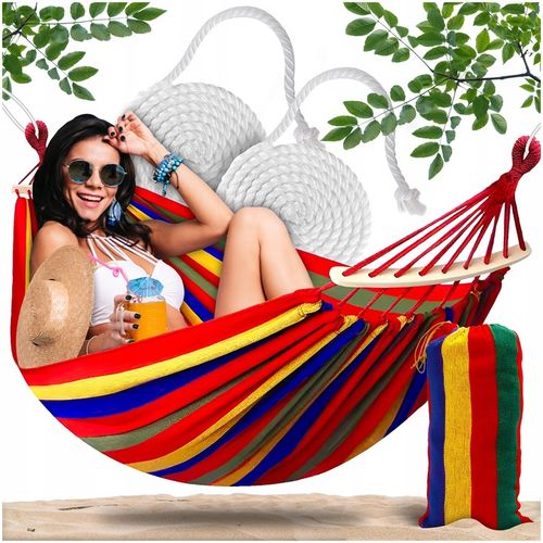 HAMAK OGRODOWY 2 OSOBOWY HUŚTAWKA XXL MOCNY WZMOCNIONY PAŁĄK DUŻY + TORBA na Arena.pl