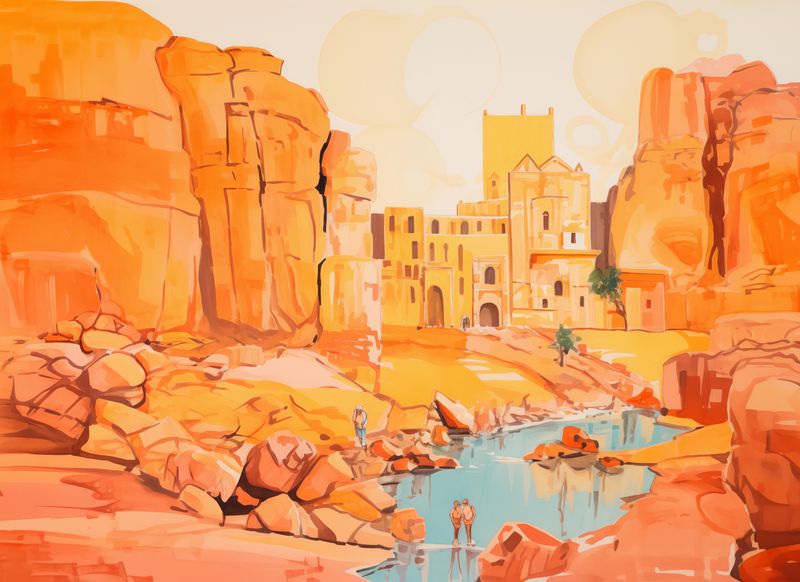 Plakat 55x40cm Ruiny pod Słońcem zdjęcie 1