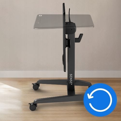 Biurko Mobilne Regulowane Składane Stolik Pod Laptopa Kółka 70x52cm na Arena.pl