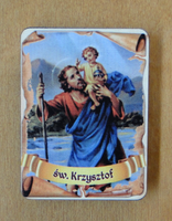 magnes 6x8 cm św. krzysztof  5szt. | p1292w8