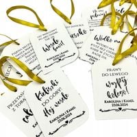 ZAWIESZKI etykiety na alkohol Wódkę Weselną 50szt teksty piosenek ZAW 4