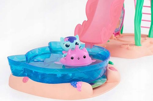 KOCI DOMEK GABI DUŻY ZESTAW BASEN 2 FIGURKI GABI SYRENKOTKA + ZJEŻDŻALNIA na Arena.pl