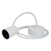 LAMPA WISZĄCA ZWIS POJEDYNCZY Z METALOWĄ OPRAWKĄ BIAŁA