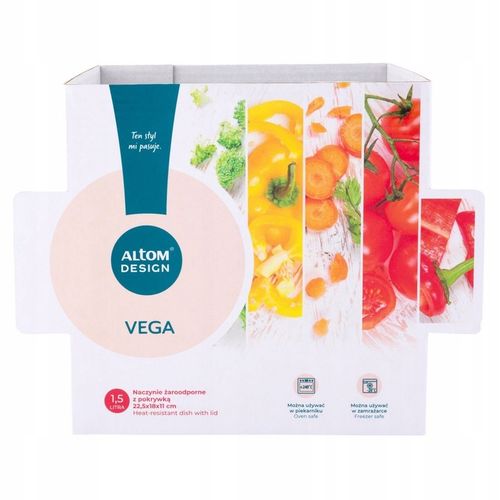 Naczynie żaroodporne 1,5l szklane do zapiekania z pokrywą Altom Design na Arena.pl