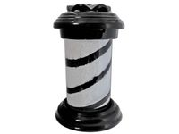 ZNICZ ZNICZE LAMPION NA GRÓB CERAMIKA TUBA MAŁA ZEBRA BIAŁO-CZARNA