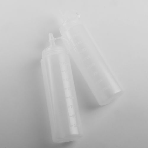 ZESTAW 2x BUTELKA DYSPENSER DOZOWNIK DO SOSÓW PRZEZROCZYSTY KUCHENNY 240 ML na Arena.pl