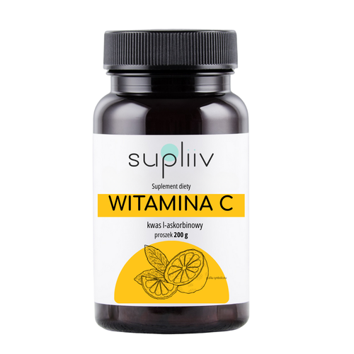 Witamina C kwas l-askorbinowy proszek 200g SUPLIIV na Arena.pl