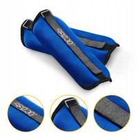 Obciążniki na kostki i nadgarstki do ćwiczeń 4FIZJO 2x3 kg niebieskie