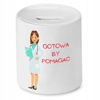 Skarbonka Dla Lekarza Doktora Gotowa By Pomagać Z Nadrukiem Ze Zdjęciem