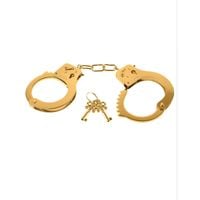 kajdanki metal cuffs fetish fantasy gold