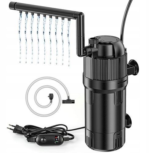 5W1 FILTR WEWNĘTRZNY Z LAMPĄ UV 500L/H DO AKWARIUM 10-120L z UVC na Arena.pl