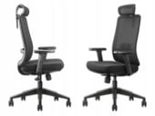 Ergonomiczny FOTEL GAMINGOWY obrotowy MATERIAŁ + MIKROSIATKA ** do 565KG