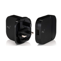 Mu Portable Charger Ładowarka UK USB Składana Czarna 2.4ATablet Smartfon