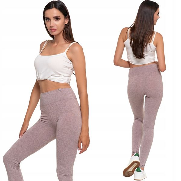 Moraj Legginsy z Wysokim Stanem 1000-018 Beż L/XL zdjęcie 1