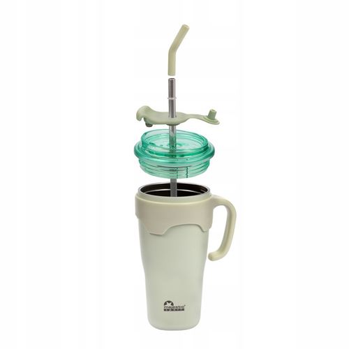 Kubek Termiczny Ze Słomką Majestic Sport Jelly 650 ml Zielony na Arena.pl
