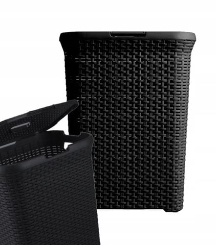 CURVER RATTAN STYLE KOSZ ŁAZIENKOWY NA PRANIE BIELIZNE UBRANIA 60L CZARNY na Arena.pl