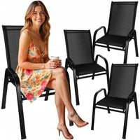 Krzesło ogrodowe Gardlov metal czarny