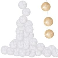 Lampki dekoracyjne cotton balls 30 LED 30 kul białe
