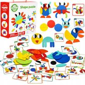 PUZZLE MONTESSORI DREWNIANA UKŁADANKA LOGICZNA