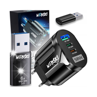 Ładowarka sieciowa Webski 58W 2xUSB-C PD 20W + USB QuickCharge 3.0 18W