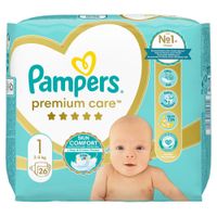 pieluchy pampers premium care skin comfort rozmiar 1 (2-5 kg) 26 szt