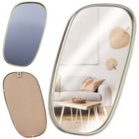 Lustro Ścienne Złote Wiszące Koło w Złotej Metalowej Ramie 35x19,5 cm