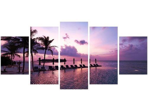 OBRAZ MAGICZNY ZACHÓD SŁOŃCA MALEDIWACH na Arena.pl