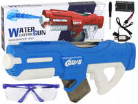 Duży Pistolet Na Wodę Niebieski 750ml Wodoszczelny Okulary